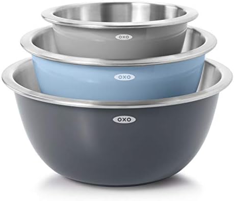 OXO Good Grips 3-Piece Stainless Steel Mixing Bowl Set