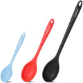 3 Pcs Silicone Spoons Set of 7.9 10.6 14.2 inch