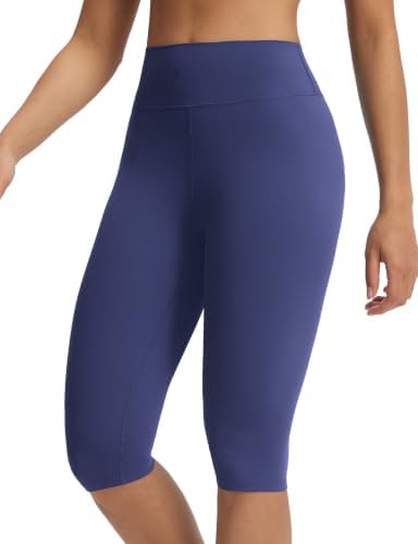 baleaf Womens 14" No Front Seam High Waisted Capri Leggings