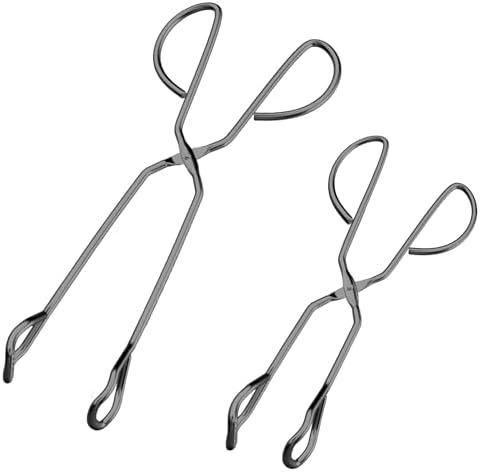HINMAY 10" 13" Stainless Steel Kitchen Scissor Tongs