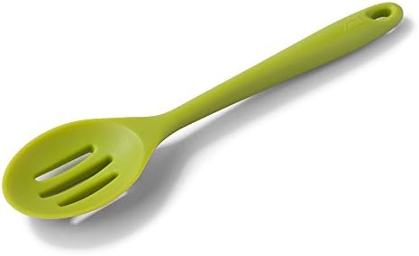Zeal Silicone Non Scratch Slotted Spoon, Lime Green, 28 cm