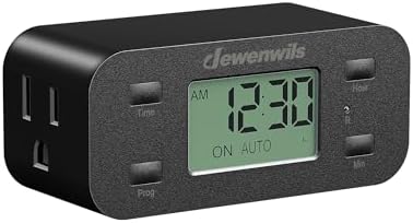 DEWENWILS Indoor 24 Hour Programmable Digital Timer Outlet, 1 Outlet, 1 Pack