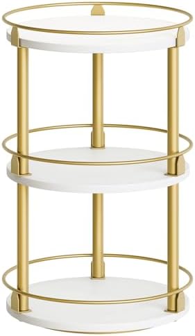 Yatiney 3-Tier Lazy Susan, Rotating Spice Rack, Spinning Organizer, Industrial