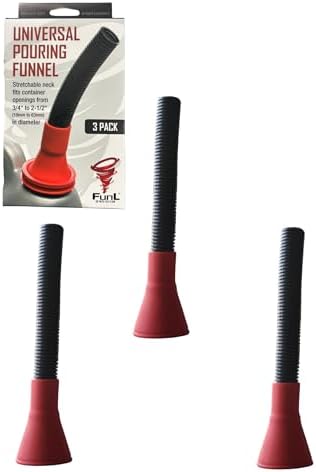 Stretchable Automotive Funnel 3-Pack – Universal Spill-Proof Flexible NBR Funnel