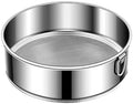 60 Mesh Stainless Steel Flour Sieve, Circular Filter Screen, Used
