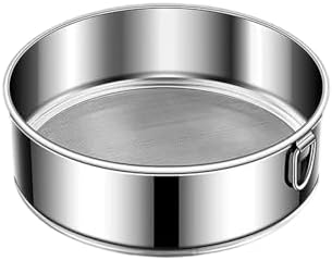 60 Mesh Stainless Steel Flour Sieve, Circular Filter Screen, Used