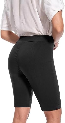 Jenna Rose Women's Pull-On Dress Shorts w/D-Ring – Work & Office Casual