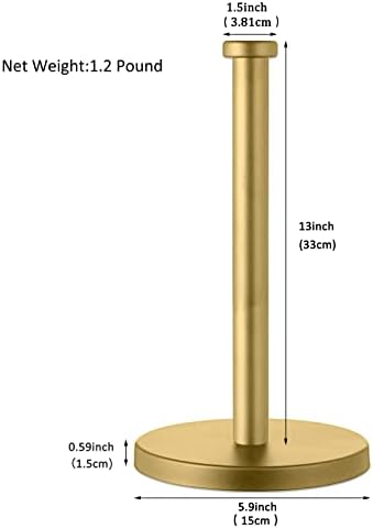 Stainless Steel Gold Paper Towel Holder Countertop