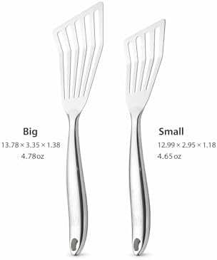 Premium Stainless Steel Fish Spatula Set, Slotted Metal Turner