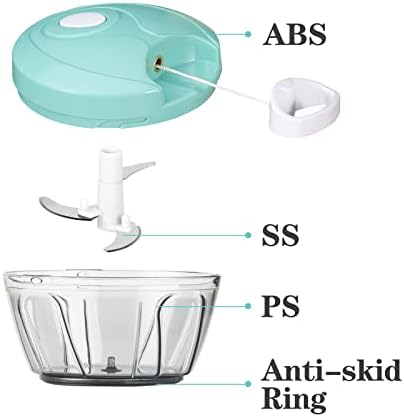 Cambom Manual Food Chopper Vegetable Cutter, Hand String Vegetable Chopper