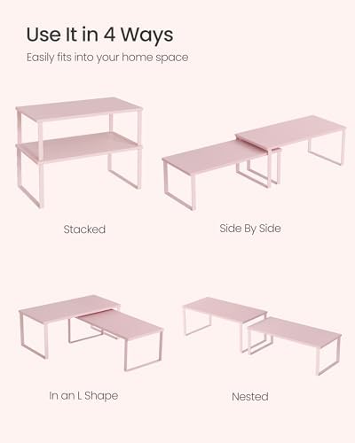 SONGMICS Cabinet Organizer Shelf, Kitchen Storage
