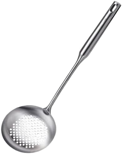 Slotted Spoon, Stainless Steel Strainer Metal Skimmer Spoon