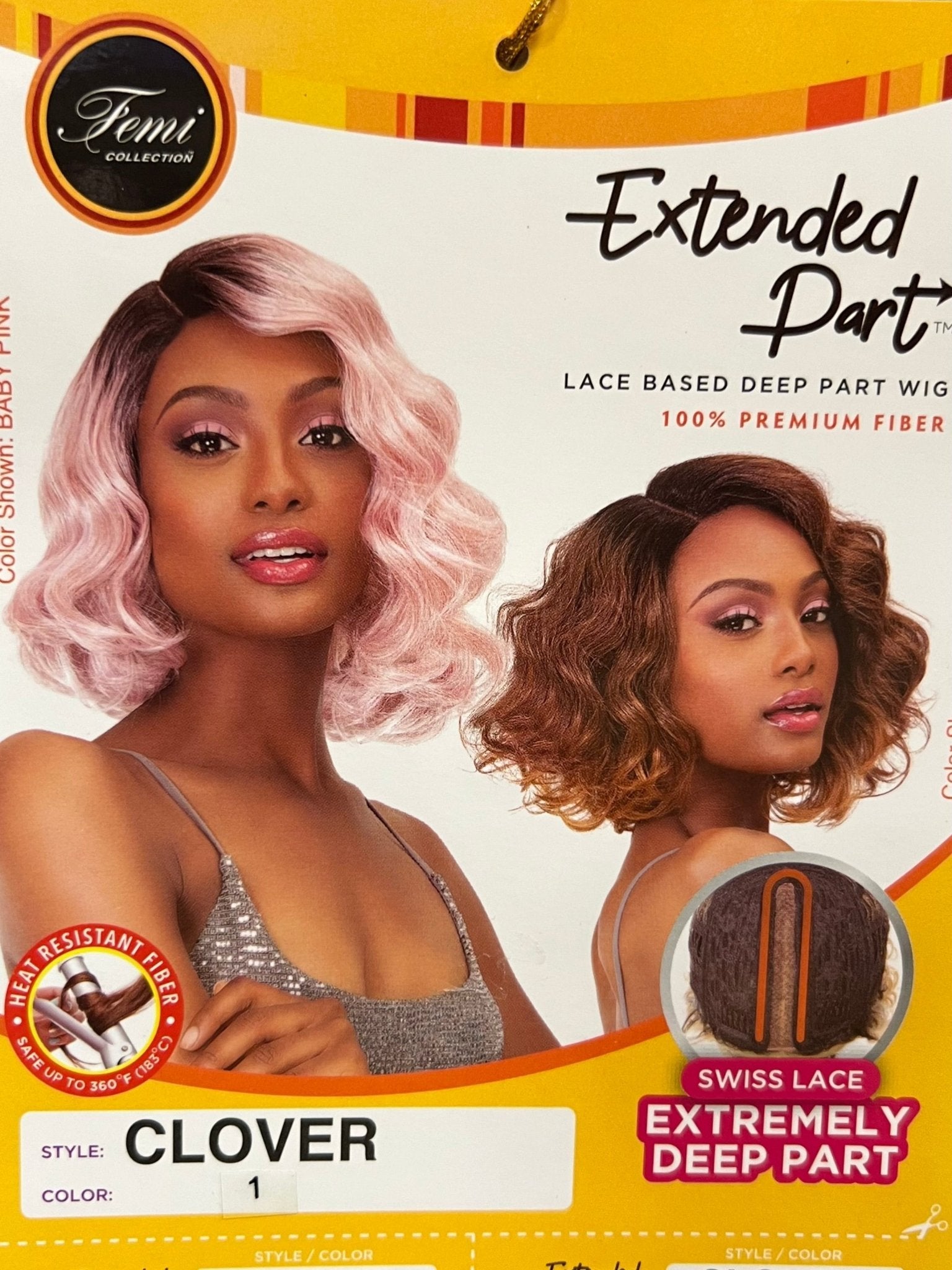 Femi Collection Clover Synthetic Wig Color 1 Jet Black