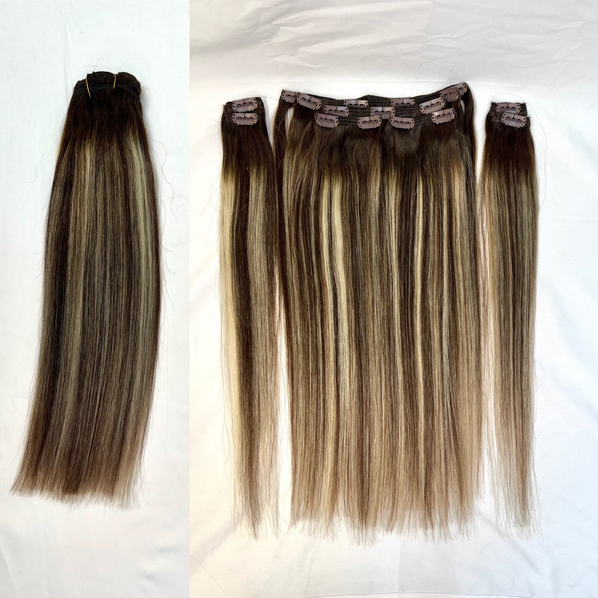 VIP Clip Extensions / Silky Straight 18" (140 g) - ClipeX System