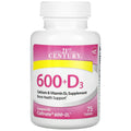 21st Century Calcium 600 mg + Vitamin D3 800 IU – Bone & Joint Support, 75 Tablets
