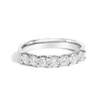14K White Gold 3/4 Cttw Diamond 7 Stone Band Ring