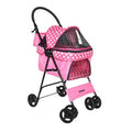 Zampa Perez Pink Pet Stroller for Cats and Dogs 42x63x89cm