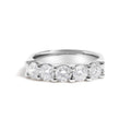 14K White Gold 1 1/2 Cttw Diamond 5 Stone Band Ring