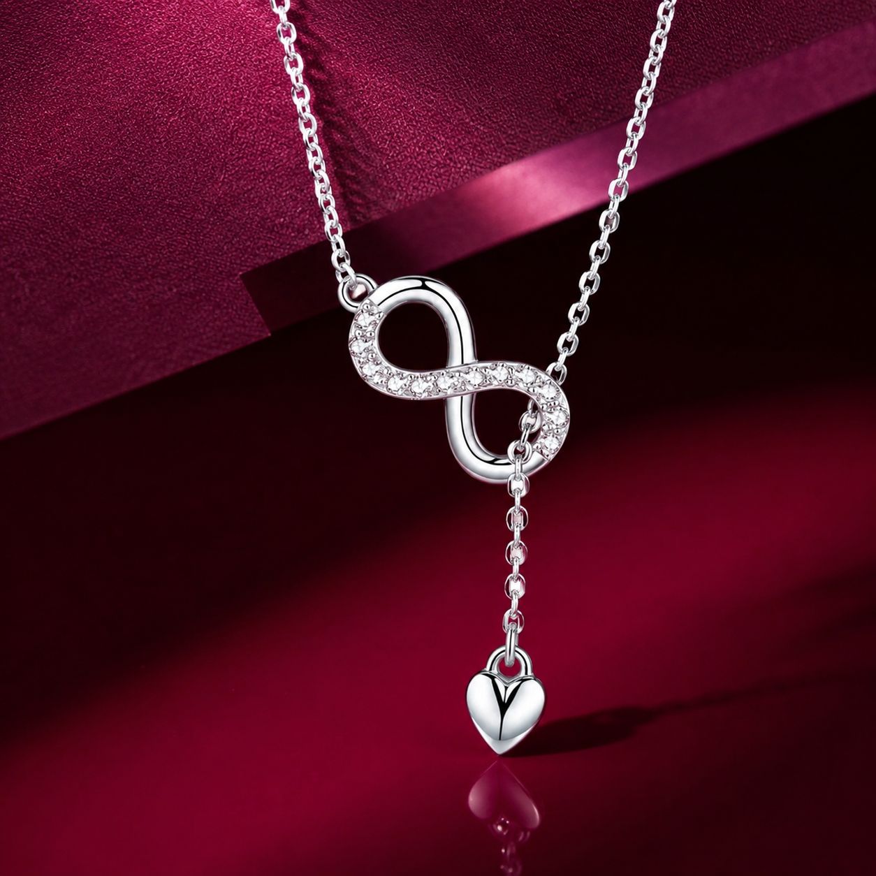 925 Sterling Silver Adjustable Necklace 38-45cm for Women