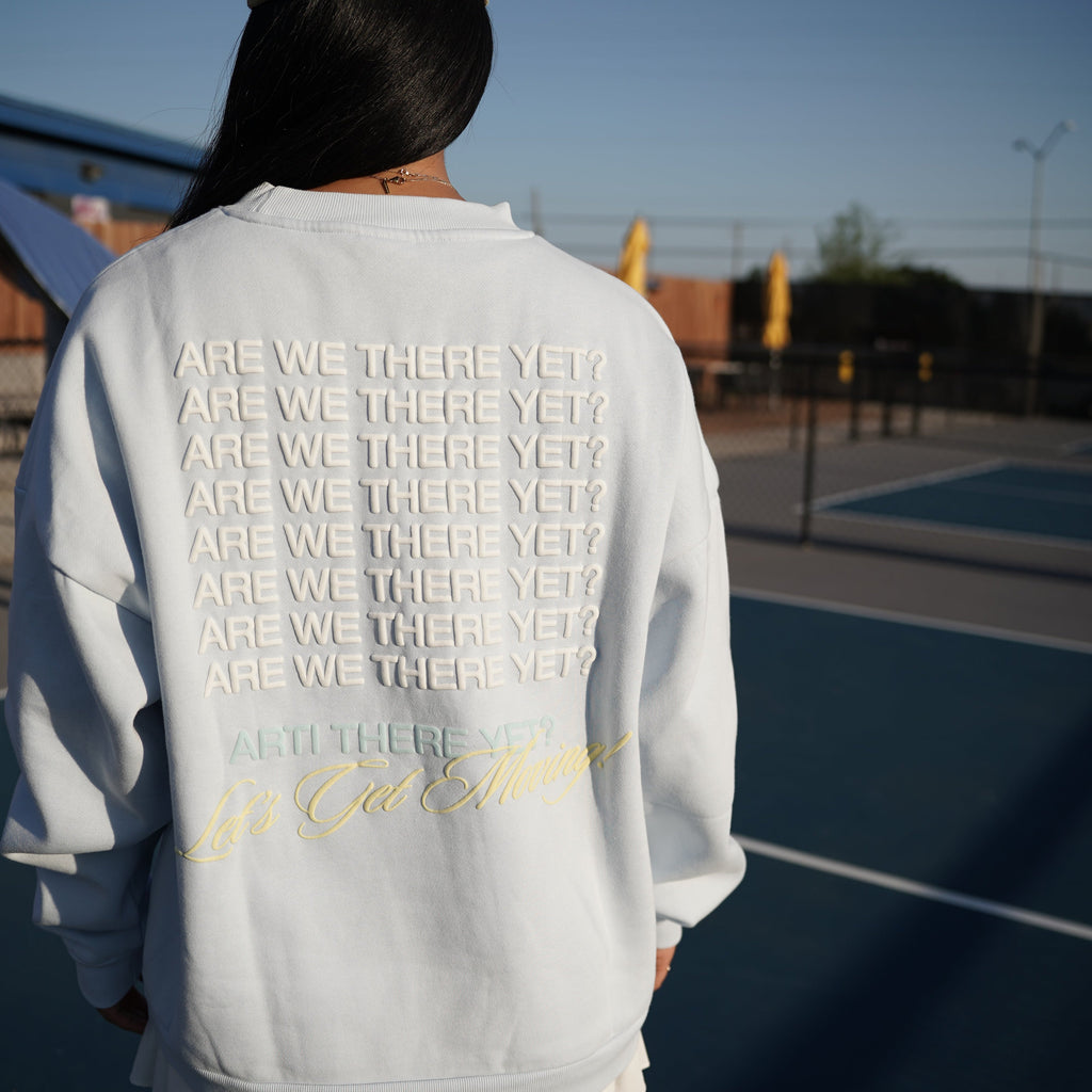 ARTI “Are We There Yet?” Crewneck — Baby Blue