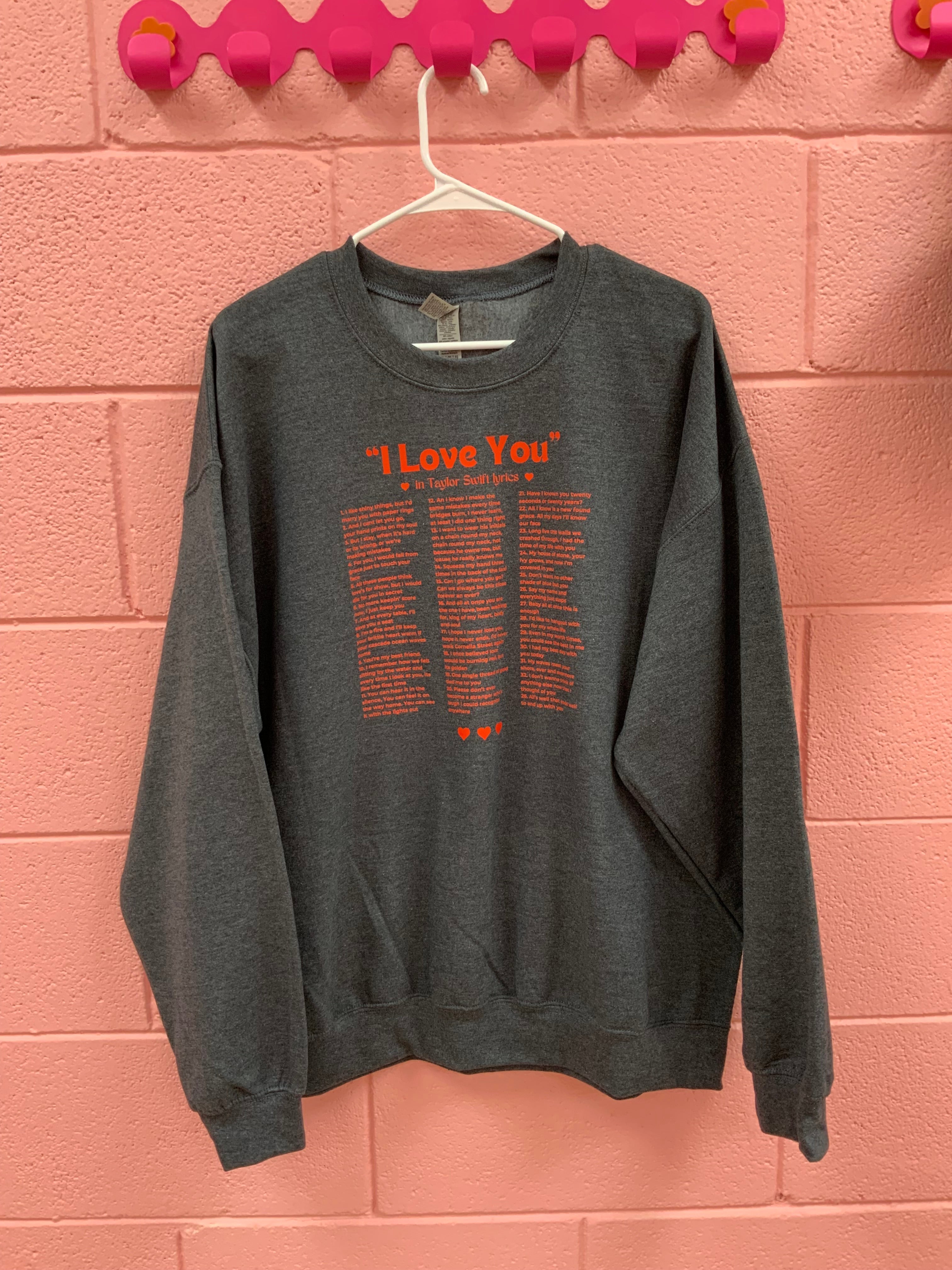 "I Love You" Lyrics Shirt