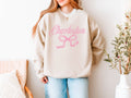 Bash - Bow Sweatshirt, Charleston Sweatshirt, Custom City Shirt: White Text / XL / Light Pink