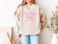 Bash - Bow Sweatshirt, Charleston Sweatshirt, Custom City Shirt: White Text / L / Light Pink