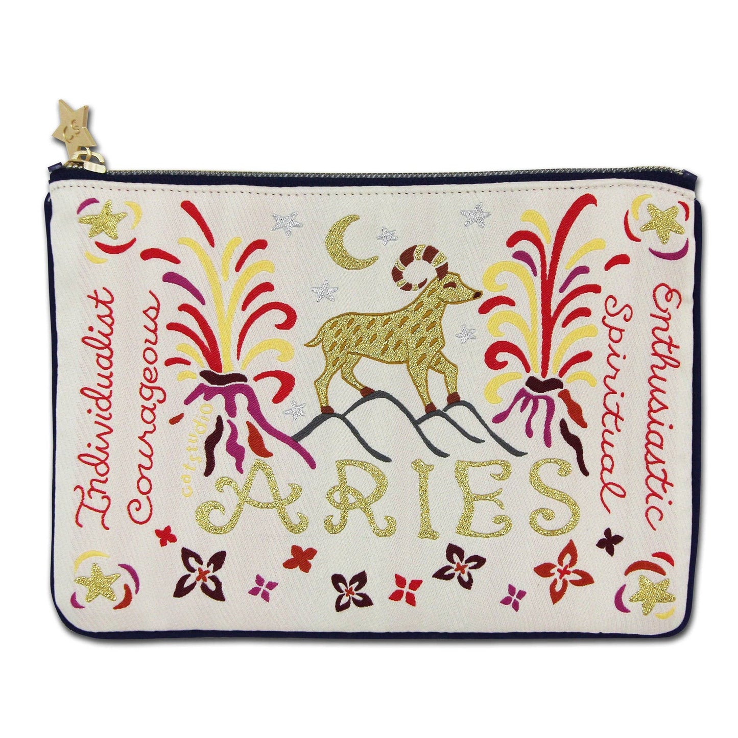 catstudio - Aries Astrology Zip Pouch