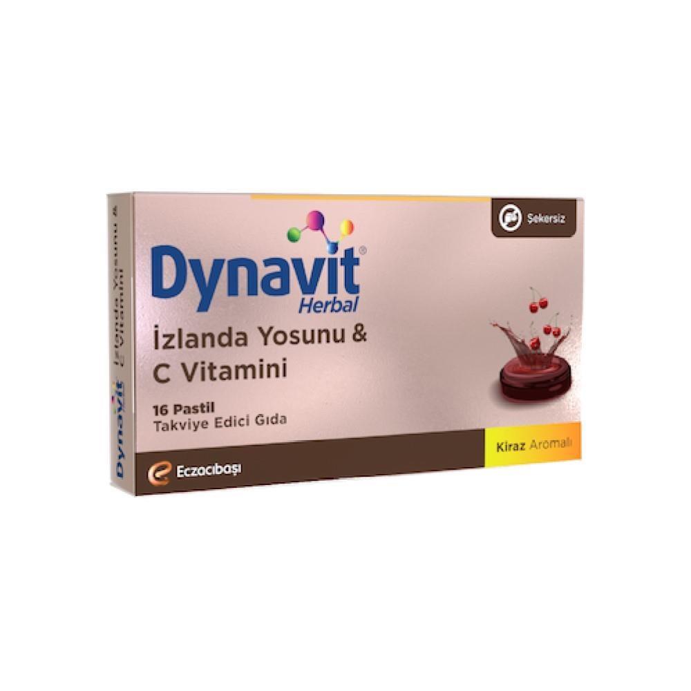 Dynavit Herbal Pastilles with Vitamin C & Icelandic Moss - Natural Throat Soothing & Immune Support