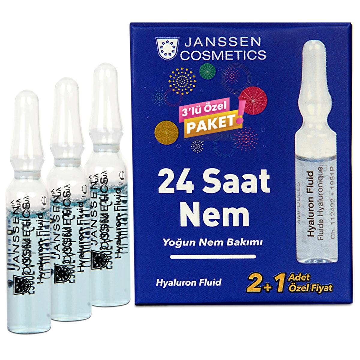 Janssen Cosmetics Hyaluronic Acid Ampoules: Intense Skin Hydration, Wrinkle Reduction & Enhanced Elasticity - Anti-Aging Serum for Dry Skin Treatment