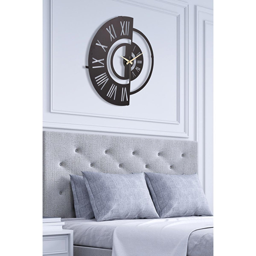Muyika 50cm Metal Silent Wall Clock - Modern Large Wall Decor for Indoor Spaces
