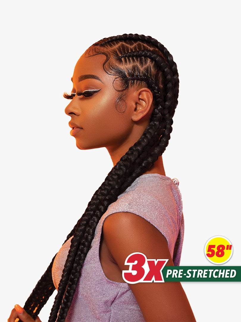 Sensationnel X-Pression 3X Pre-Stretched Braiding Hair 58" – T1B/613
