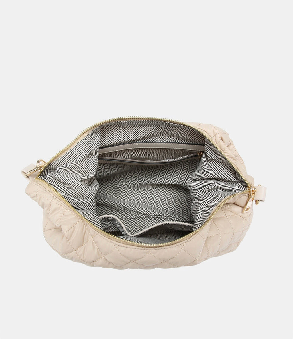 Bristol Quilted Nylon Hobo Bag