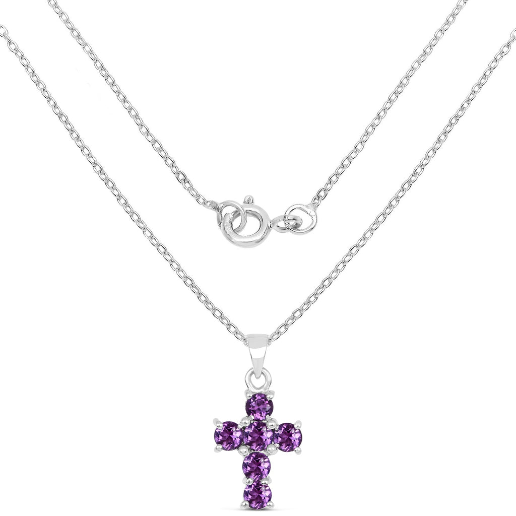 1.44 Carat Genuine Amethyst .925 Sterling Silver Pendant