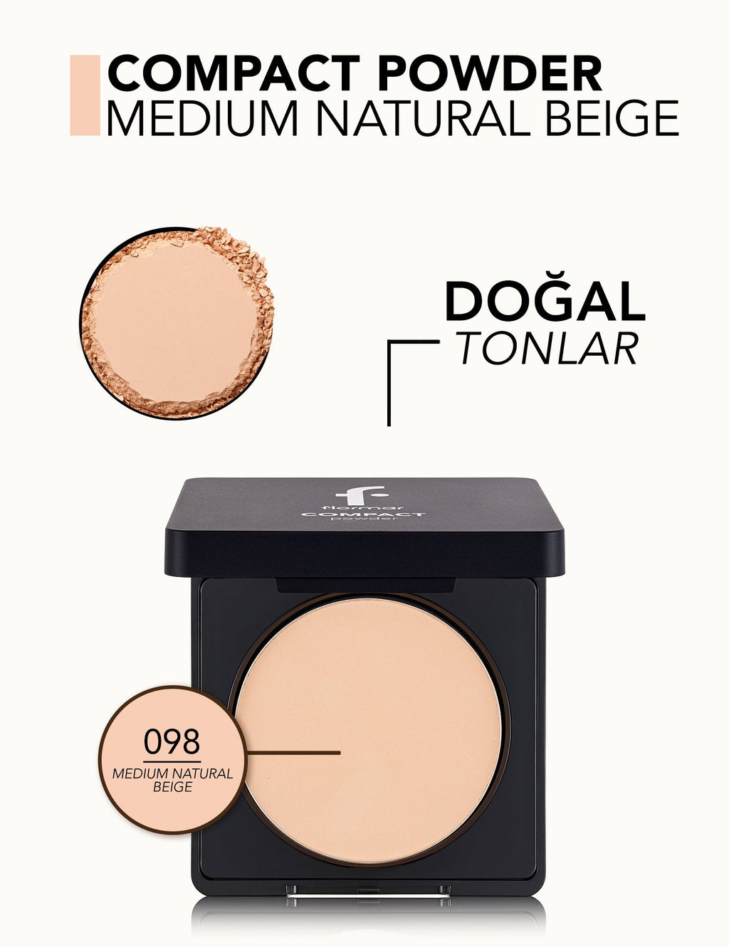 Flormar Compact Powder High Pigment Matte Finish 11g