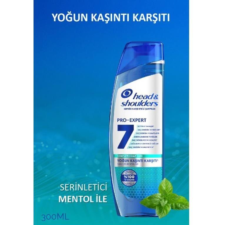 Head & Shoulders Pro-Expert Anti-Dandruff Shampoo with Mint & Menthol for Itch Relief - 7 Benefits in 1