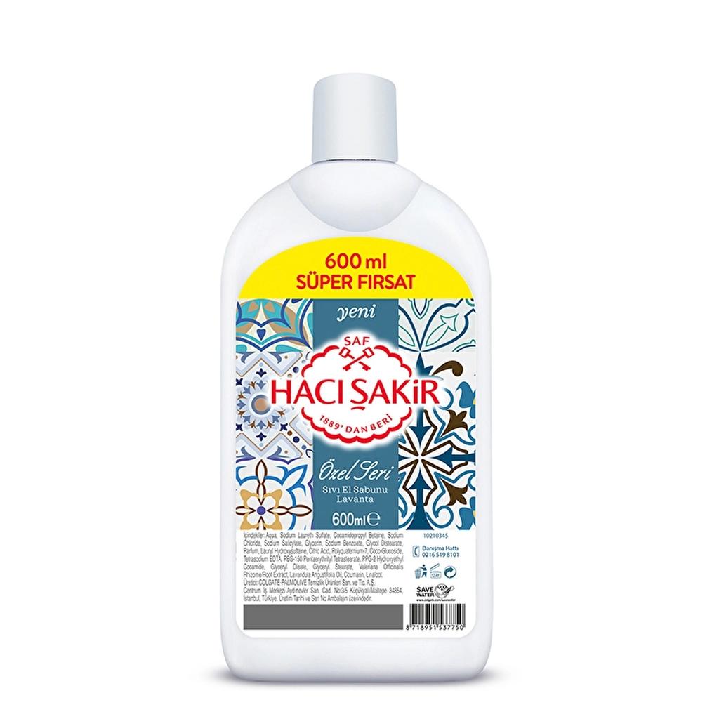 Haci Sakir Lavender Liquid Hand Soap for Gentle Cleansing 600 ml