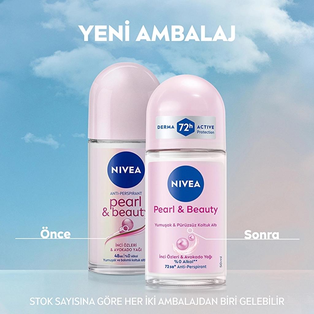 Nivea Pearl & Beauty Roll-On Deodorant for Smooth Underarms 50ml
