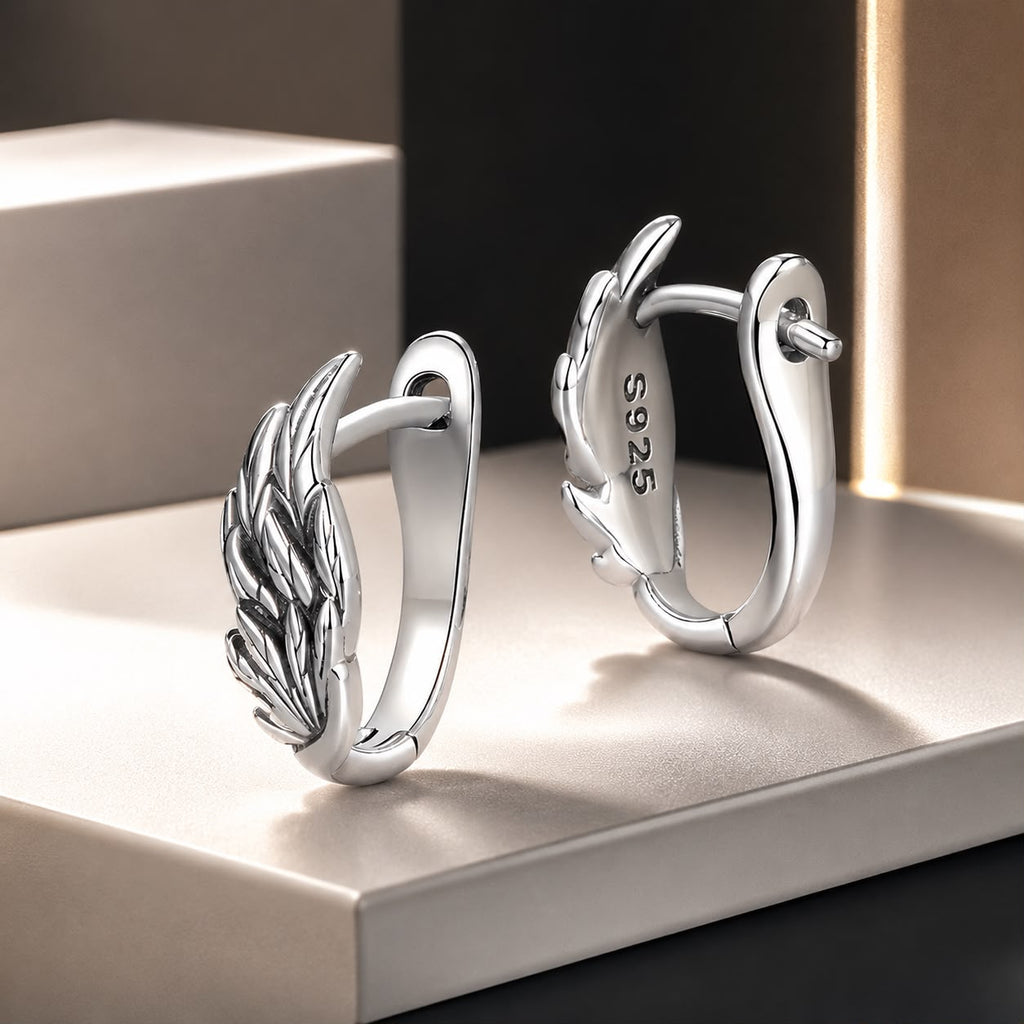925 Sterling Silver Earrings with Oxidized Finish, 1.3x0.5cm for Women