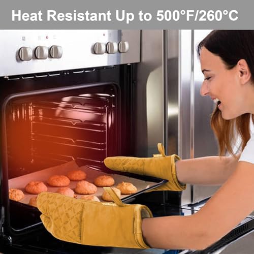 KEGOUU Oven Mitts and Pot Holders 6pcs Set, Kitchen Oven Glove High Heat