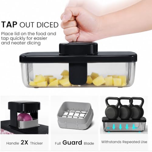 KEOUKE 8-in-1 Vegetable Chopper Mandoline Slicer