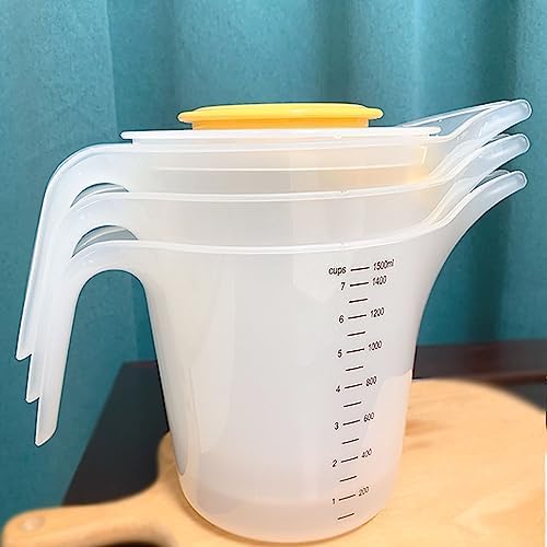 Measure Pitcher with Splashs Cover Multipurpose Measuring Cup Mixing Pitcher