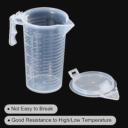 PATIKIL Graduated Beaker, 2 Pack 250ml PP Plastic Liquid Measuring Cup Double