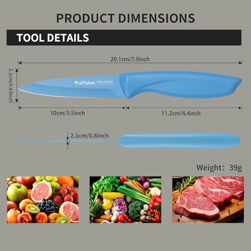 Fruit and Vegetable Knives Set, Sharp Stainless Steel