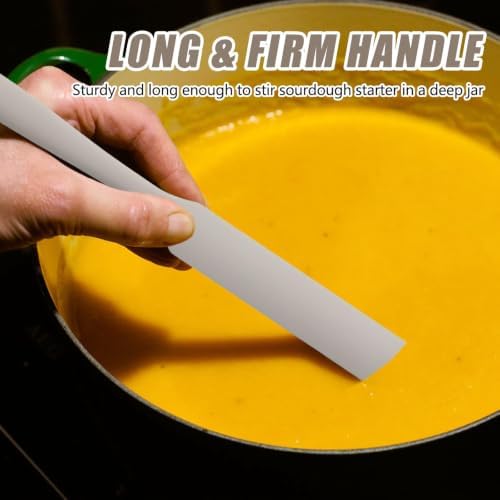 Silicone Jar Spatula, Non-Stick Heat Resistant Kitchen Thin Spatula, Sourdough