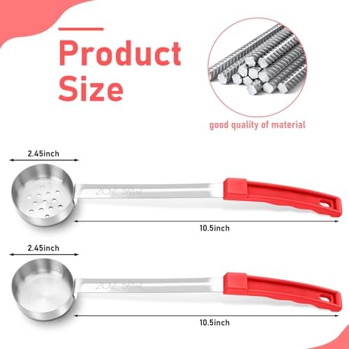 Teenyyou 4 Pcs Portion Control Serving Spoons Measuring Ladles