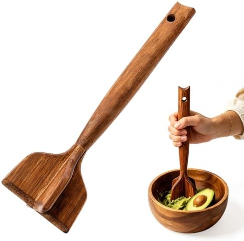 Meat Masher, Teak Wooden Ground Beef Smasher