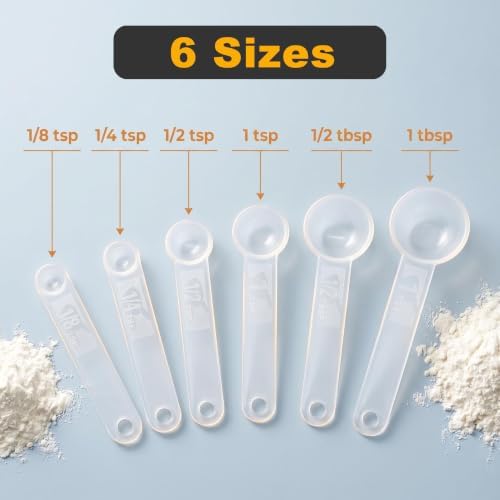 6 PCS Measuring Spoons Set, Translucent
