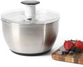 Calphalon Aero 6.3-Qt Stainless Steel Salad Spinner, Fruit & Vegetable Washer