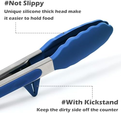 9" Kitchen Tongs for cooking